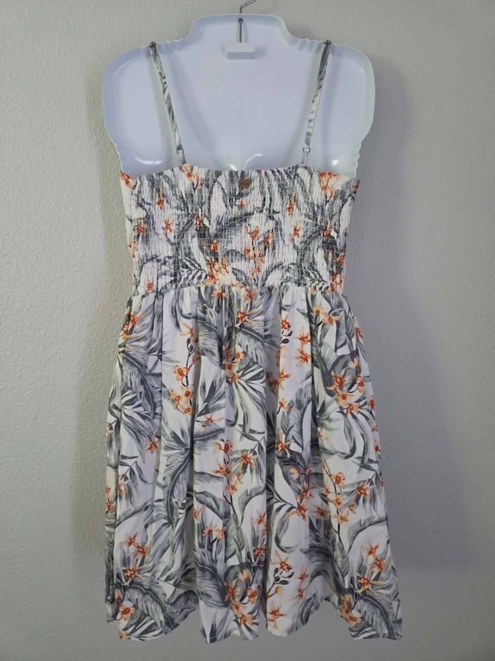 Rip Curl Diamond Bay Tropical Mini Sundress White Gray Orange Women's Size XS - Picture 4 of 14